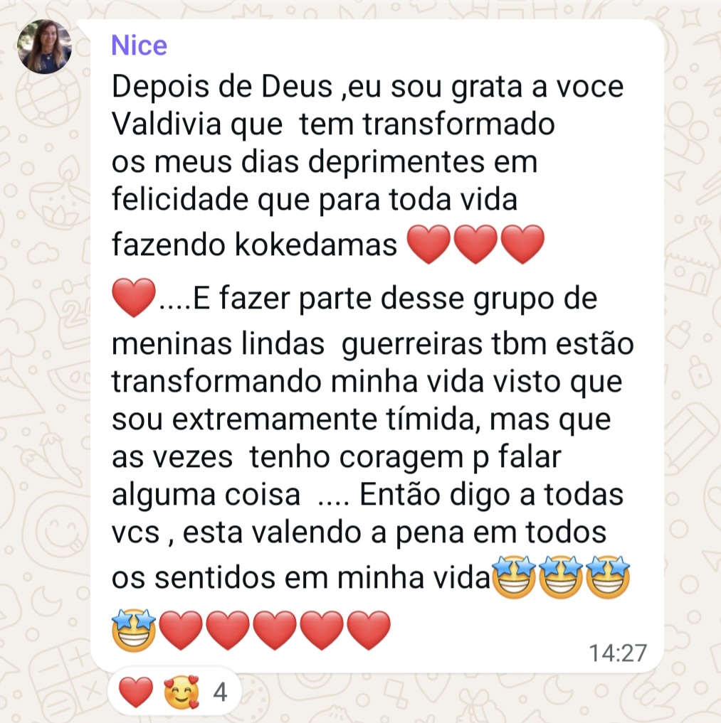 Depoimento aluna